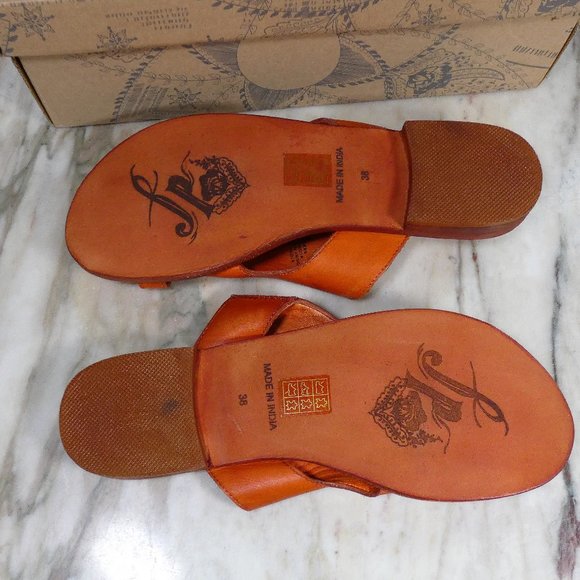 Free People Sant Antoni Slide Toe Ring Sandal Coral 38 (US Women's 8) NiB - Picture 13 of 13